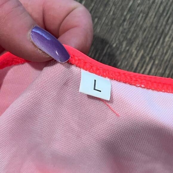 NWOT Jacque Designs Bathing Suit Bikini Bottom Side Ruched Pull-On Coral Size L - Picture 3 of 3